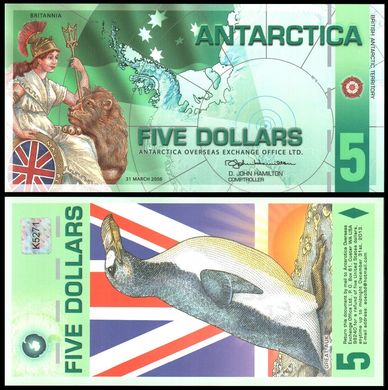 Антарктика - 5 Dollars 2008 - UNC