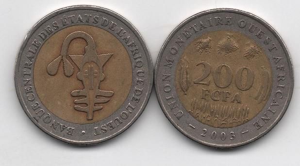 Західна Африка - 200 Francs 2003 - VF