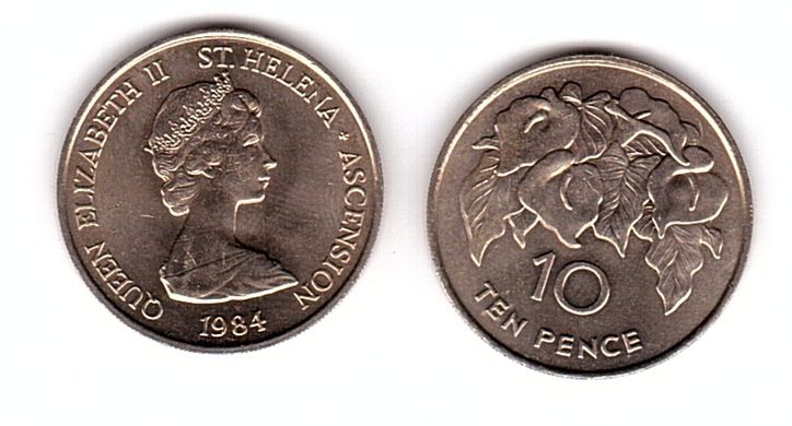 Остров Святой Елены - 10 Pence 1984 - UNC