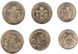 Сербия - 5 шт х набор 3 монеты 1 2 5 Dinara 2020 - UNC