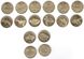 Fantasy - Moorea - 5 pcs x set 8 coins x 1 Dollar 2017 - 2021 - Sea creatures - UNC