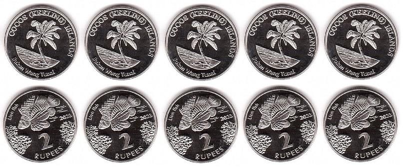 Cocos ( Keeling ) Islands - 5 pcs x 2 Ruppes 2023 - UNC