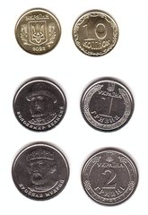 Украина - набор 3 монеты 10 Kopiyok 1 2 Hryvni 2022 - UNC
