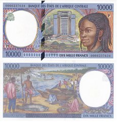 Центральная Африка / ЧАД / P - 10000 Francs 2000 - P. 605Pf - letter P - UNC
