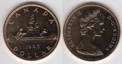 Канада - 1 Dollar 1965 - срібло - жовта - UNC