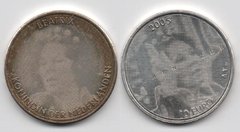 Нидерланды - 10 Euro 2005 - 25 років від вступу на престол королеви Беатрікс - срiбло 0.925 - XF