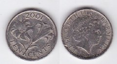 Бермудские острова / Бермуды - 10 Cents 2001 - VF