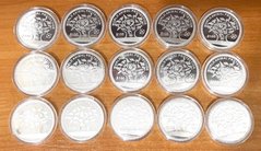 World Animal Protection - set 15 coins x 100 Dollars - Endangered Species Coins - in capsules - UNC