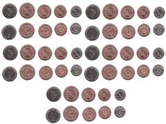 Босния - 5 шт х набор 5 монет 5 10 20 50 Feninga 1 KM 2021 - UNC