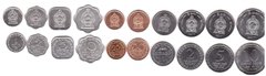 Шри Ланка - набор 10 монет 1 2 5 10 25 50 Cents 1 2 5 10 Rupees 1978 - 2017 - UNC