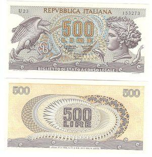 Италия - 500 Lire 1970 - P. 93a - UNC