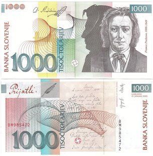 Словенія - 1000 Tolarjev 2003 - P. 32a - UNC