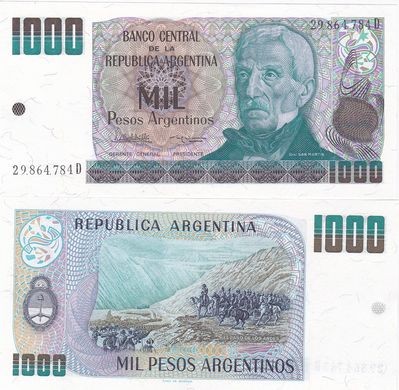 Argentina - 1000 Pesos Arg 1983 - 1985 - P. 317b - aUNC / UNC