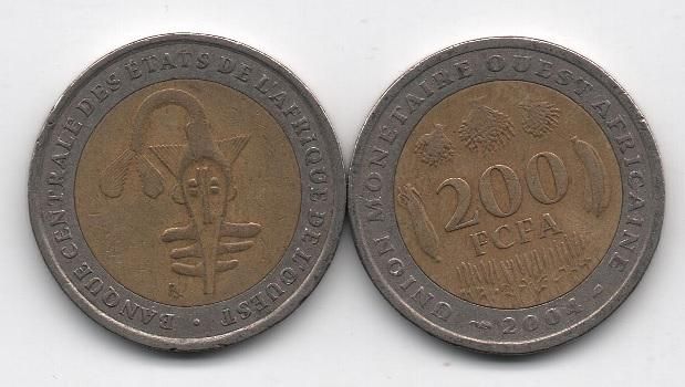 Західна Африка - 200 Francs 2004 - VF