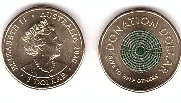 Australia - 1 Dollar 2020 - Give to help others - comm. - UNC