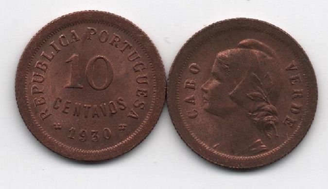 Cape Verde - 10 Centavos 1930 - VF