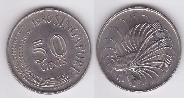Сингапур - 50 Cents 1980 - VF
