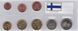 Финляндия - набор 8 монет 1 2 5 10 20 50 Cent 1 2 Euro 2004 - 2005 - aUNC / UNC
