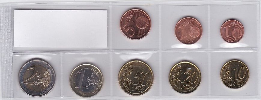 Фінляндія - набір 8 монет 1 2 5 10 20 50 Cent 1 2 Euro 2004 - 2005 - aUNC / UNC