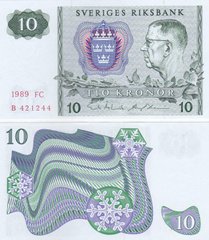 Швеция - 10 Kronor 1989 - P. 52e - різні серії - aUNC / XF