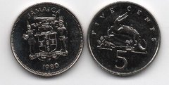 Ямайка - 5 Cents 1980 - UNC