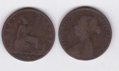 Великобритания - 1/2 Penny 1866 - VF