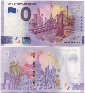 USA - 0 Euro 2023 - NYC Brooklyn Bridge - UNC