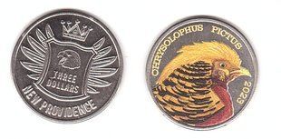 Fantasy - New Providence - 3 Dollars 2023 - Птах / Bird Chrysolophus Pictus - UNC
