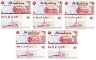 Судан - 5 шт х 10 Dinars 1993 - Pick 52a - UNC