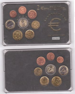 Finland - set 8 coins 1 2 5 10 20 50 Cent 1 2 Euro 2001 - 2006 - in the box - UNC
