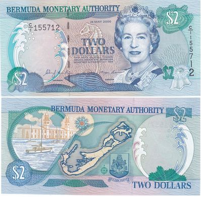 Bermuda - 2 Dollars 2000 - P. 50a - UNC