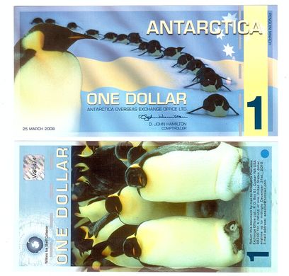 Антарктика - 1 Dollar 2008 - UNC