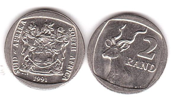 South Africa - 2 Rand 1991 - aUNC