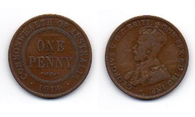 Австралия - 1 Penny 1914 - F