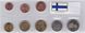 Финляндия - набор 8 монет 1 2 5 10 20 50 Cent 1 2 Euro 2004 - 2007 - aUNC / UNC