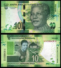 ЮАР - 10 Rand 2018 - P. 143 - comm. - Mandela - UNC