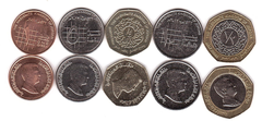 Иордания - набор 5 монет 1 + 5 + 10 Piastres + 1/4 + 1/2 Dinars 2009 - 2012 - UNC