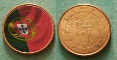 Португалия - 1 Cent 2002 - flag - aUNC / UNC