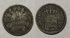 Германия / Bavaria - 1 Kreuzer 1865 - F