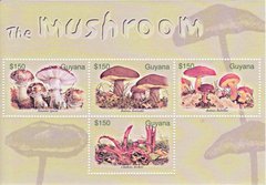 3174 - Гайана - 2003 - Грибы - Блок из 4 марок - MNH