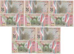 Mexico - 5 pcs x 20 Pesos 23.6. 2022 - P. W132 - UNC