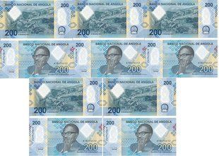 Ангола - 5 шт. X 200 Kwanzas 2020 - P. 160 - Polymer - UNC