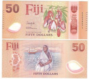Фіджі - 50 Dollars 2025 (2026) - P. W128 - Polymer - s. AA - UNC