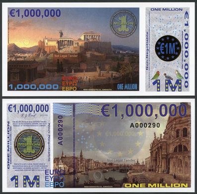 Fantasy/Reed Banknote Co. - 1000000 (Million) Euro 2014 - Polymer - UNC