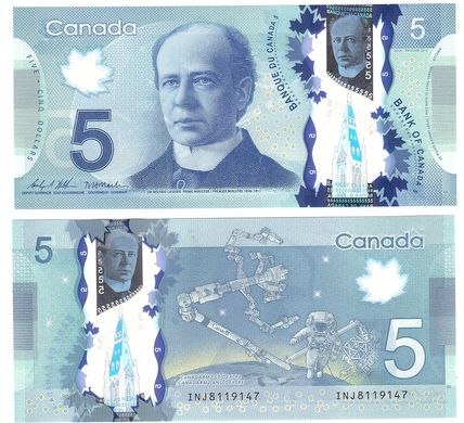 Канада - 5 Dollars 2016 ( 2021 ) - P. 106d - signatures: Wilkins and Macklem - UNC