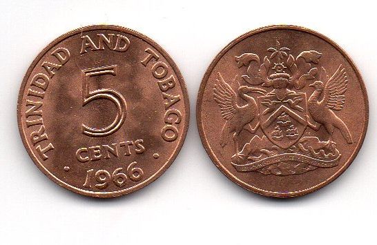 Тринидад и Тобаго - 5 Cents 1966 - XF