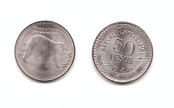 Colombia - 5 pcs x 50 Pesos 2018 - UNC
