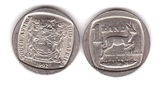ЮАР - 1 Rand 1992 - aUNC