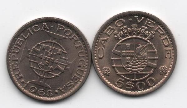 Cape Verde - 5 Escudos 1968 - aUNC