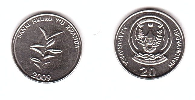 Руанда - 5 шт х 20 Francs 2009 - UNC